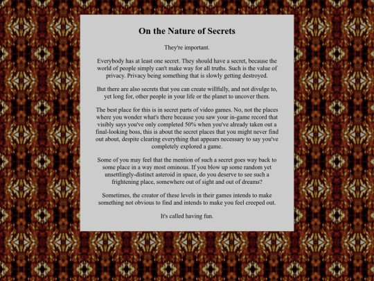 secrets screenshot