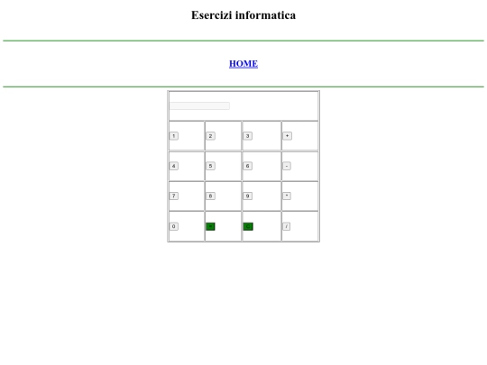 esercizi/calcolatrice screenshot