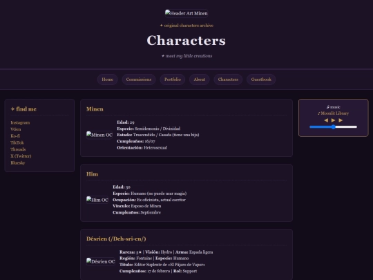 Test/characters screenshot