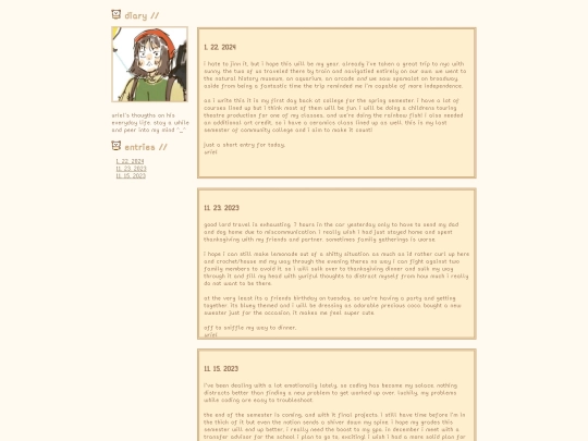 diary screenshot