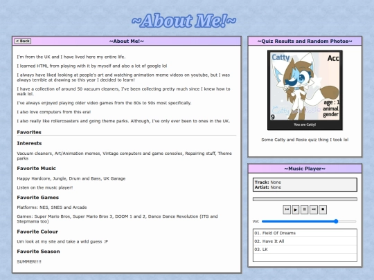 aboutme screenshot