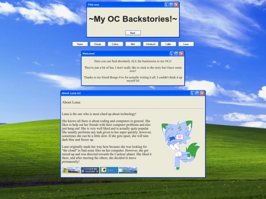 lunabackstory screenshot