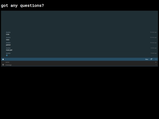 questions screenshot