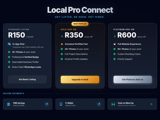 Packages screenshot