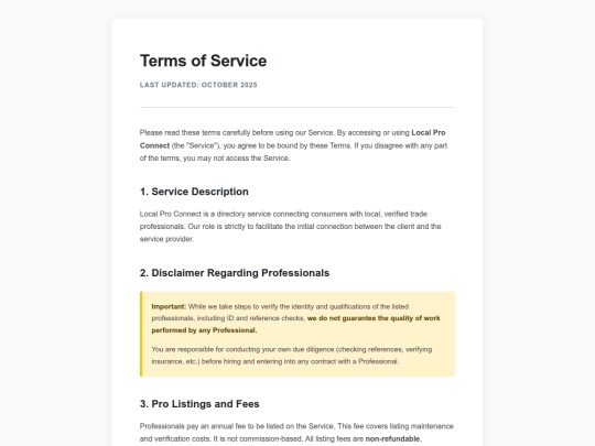 terms screenshot