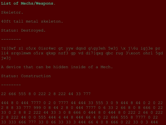 list screenshot