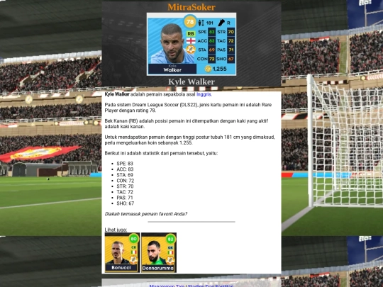 dls22-pemain-laman/kyle-walker screenshot