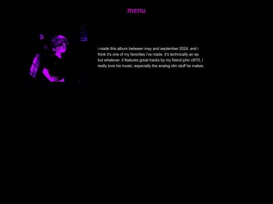 menu screenshot