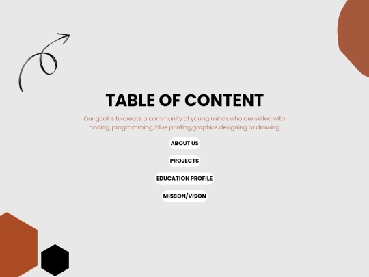 portfolio_tableofcontent screenshot