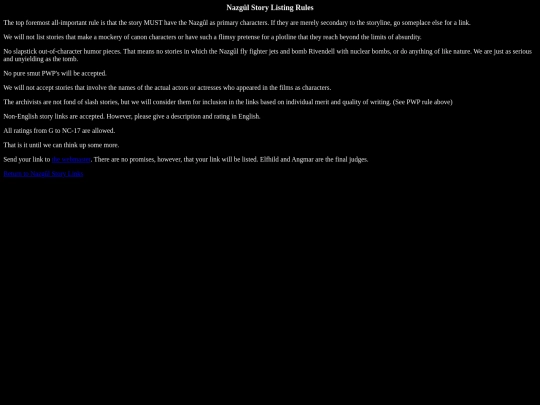 nazgul/nazgullinksrules screenshot