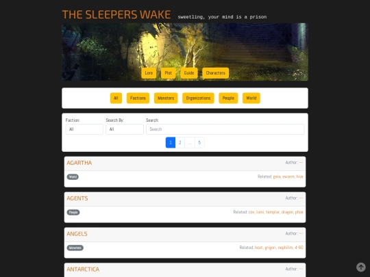 thesleeperswake/lore screenshot