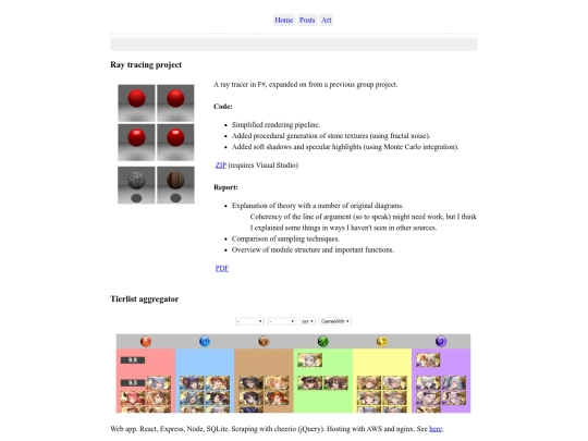 projects screenshot