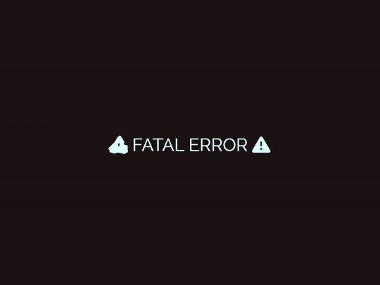 error screenshot