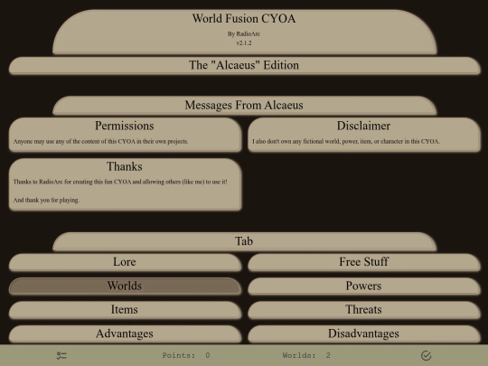 CYOA/WorldFusion screenshot