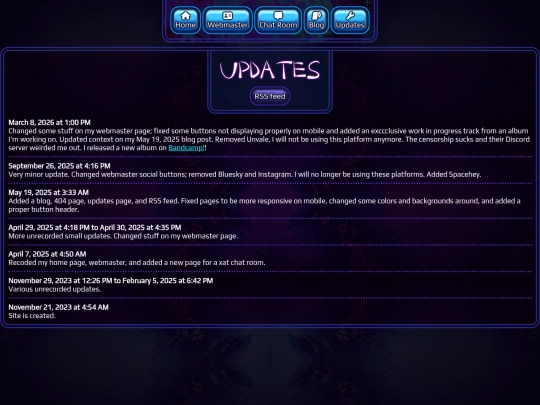 updates screenshot