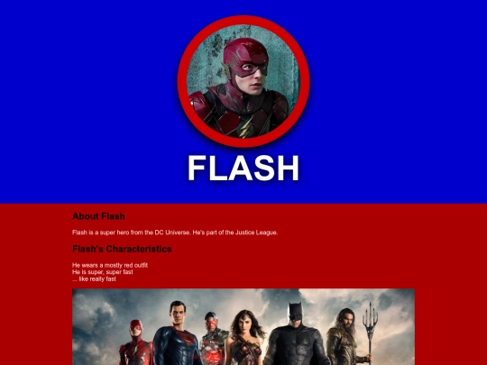 JusticeLeagueFanStuff/flash screenshot