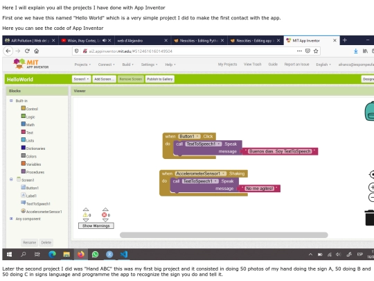 app inventor/Projects screenshot