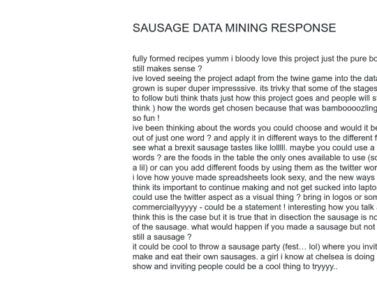 sausageresponse screenshot