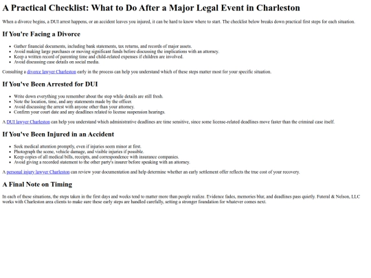 APracticalChecklistWhattoDoAfteraMajorLegalEventinCharleston screenshot