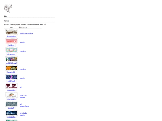 links screenshot