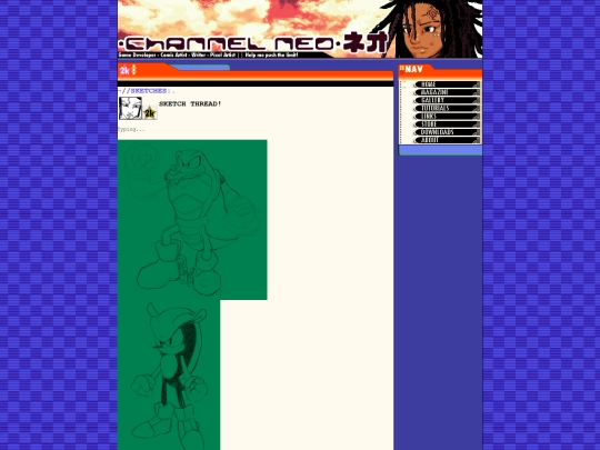 Webpages/Threads/Sketches screenshot