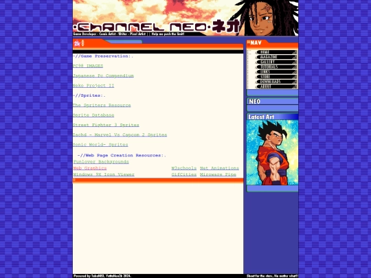 links screenshot