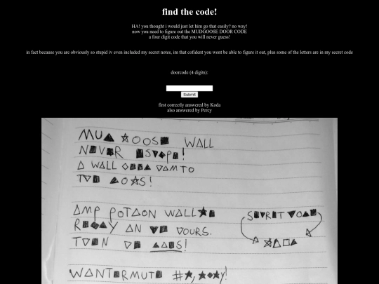 MudgooseDoorCode screenshot