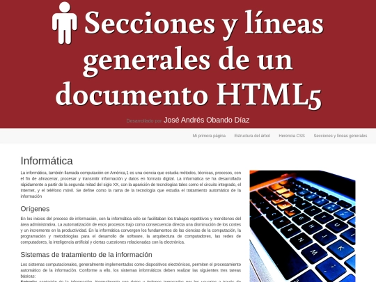 secciones screenshot