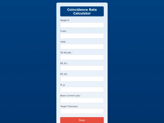 coincidence-calculator screenshot
