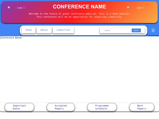 confernence frontend screenshot