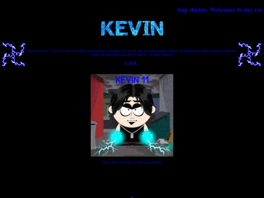 Kevin 11 Website/KEVIN11HOME screenshot