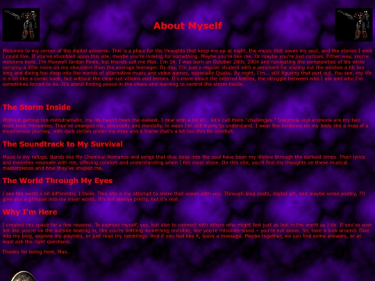 Maxwell Poole/MaxwellPoolesAboutPage screenshot