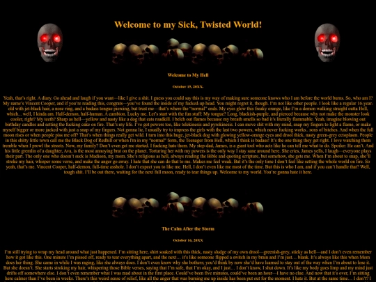 Vincent Cooper/Vincentdiary screenshot