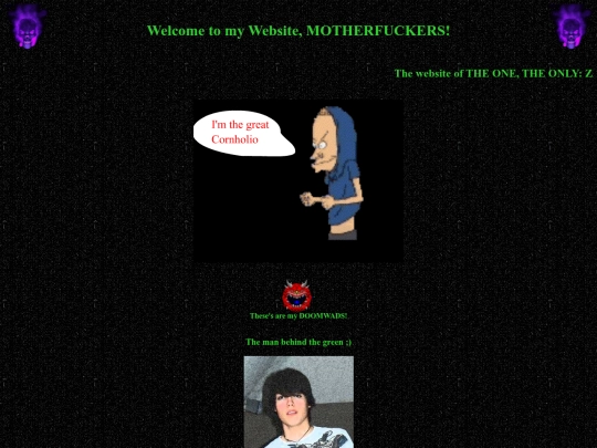 Zachary Green/ZacharyGreensBadassWebsite screenshot