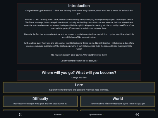 Tinker_CYOA screenshot