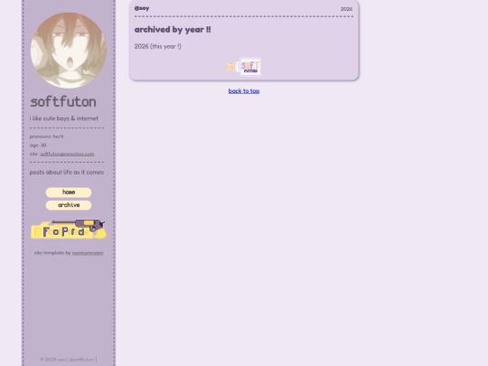 blog/archive screenshot