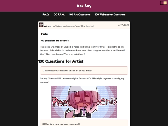 qna/100artists screenshot