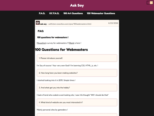 qna/100webmasters screenshot