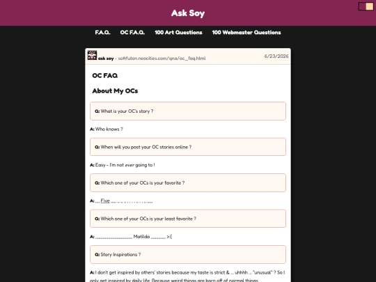 qna/oc_faq screenshot