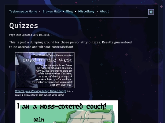 quizzes screenshot