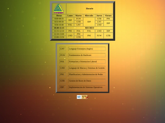horario screenshot