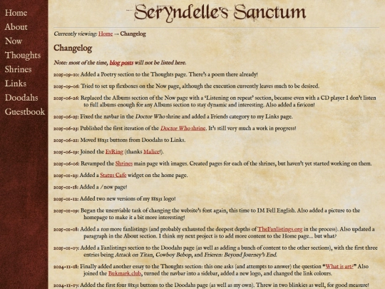 changelog screenshot