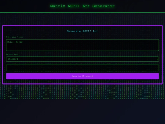 asciiartgenerator screenshot