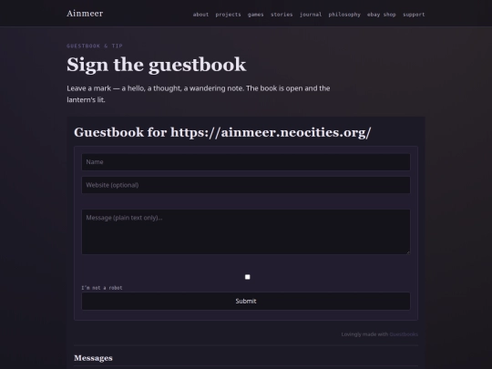 guestbook screenshot