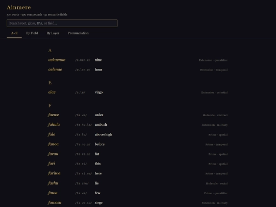 projects/scd-conlang/ainmere-dictionary screenshot