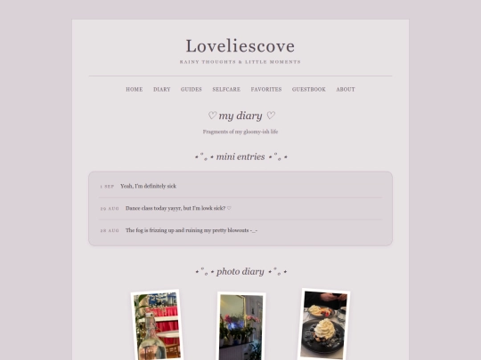 diary screenshot