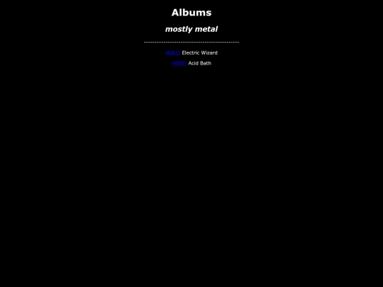 Albums screenshot