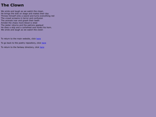 Poems/untitled-fantasy-project/The-Clown screenshot