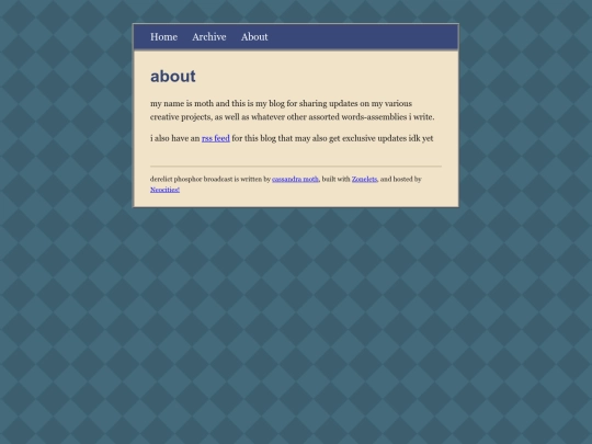 blog/about screenshot