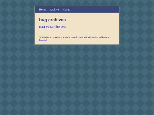 blog/archive screenshot